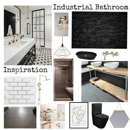 Industrial Bathroom Interior Design Mood Board by Daniella@2414 on Style Sourcebook