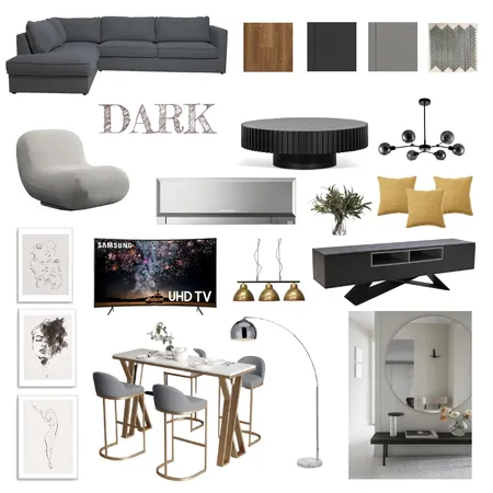 DARK Interior Design Mood Board by nhhdyh on Style Sourcebook