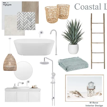 Coastal Luxe - Bathroom Interior Design Mood Board by STUDIO88 INTERIORS on Style Sourcebook