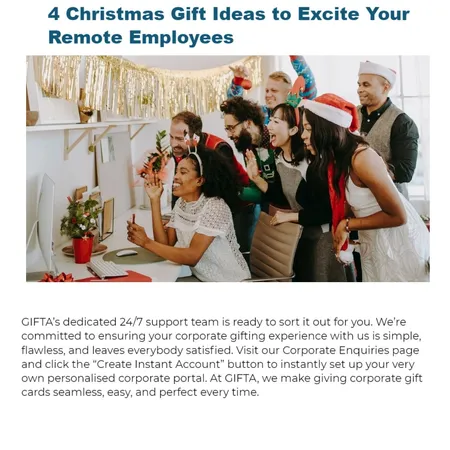 4 Christmas Gift Ideas to Excite Your Remote Employees Interior Design Mood Board by GIFTA Gift Cards on Style Sourcebook