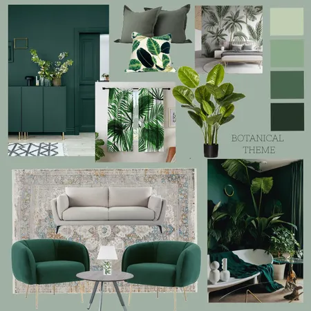 Green Theme Interior Design Mood Board by zyalfiqah on Style Sourcebook