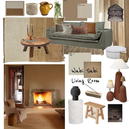 Wabi Sabi living room Interior Design Mood Board by ellieashton on Style Sourcebook