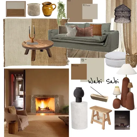 Wabi Sabi living room Interior Design Mood Board by ellieashton on Style Sourcebook