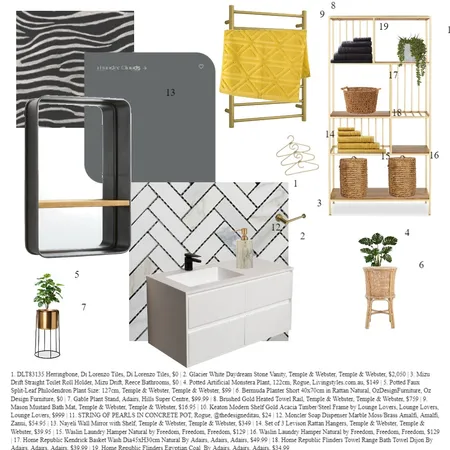 WC Laundry Mood board Interior Design Mood Board by Aileen Andrews Interiors on Style Sourcebook