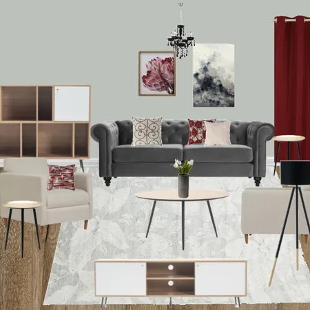 L12 - LIVING ROOM TRANSITIONAL RED COUCH Interior Design Mood Board by Taryn on Style Sourcebook