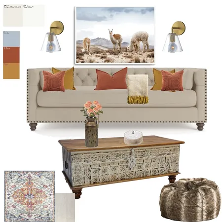 split complementary blue, yel oran,red oran Interior Design Mood Board by Decorous Design on Style Sourcebook