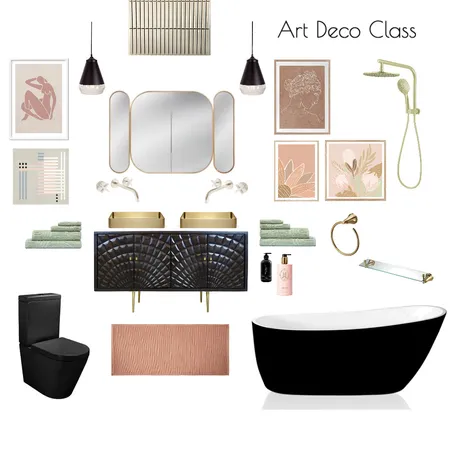 Art Deco Bath Interior Design Mood Board by KimberlyLampers on Style Sourcebook
