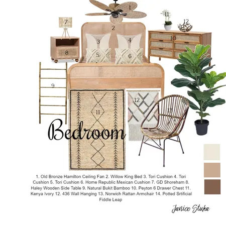 Bedroom Bohemian Moodboard Interior Design Mood Board by JaniceStuka on Style Sourcebook