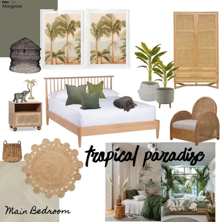 Tropical Paradise Main Bed Interior Design Mood Board by Hannah Pride on Style Sourcebook