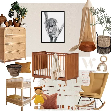 Australiana Nursery Interior Design Mood Board by The Whole Room on Style Sourcebook