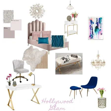 Hollywood Glam Blur Interior Design Mood Board by Yeilys on Style Sourcebook