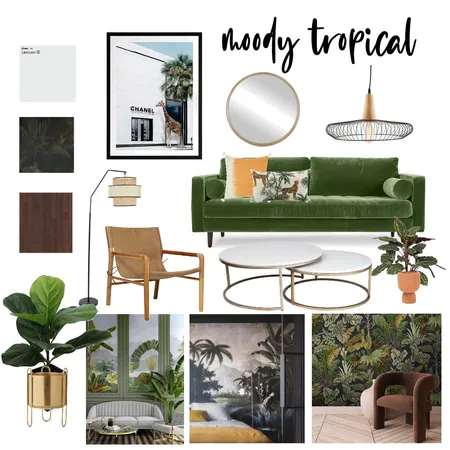 Moody Tropical Interior Design Mood Board by stephanient on Style Sourcebook