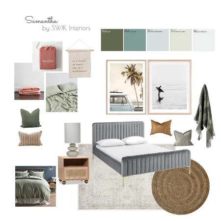 Samantha Bedroom Initial Ideas Interior Design Mood Board by Libby Edwards Interiors on Style Sourcebook
