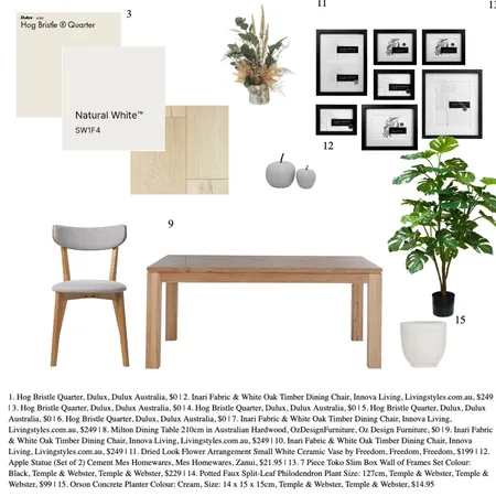 Dining - Material Board Interior Design Mood Board by Gabbi_1762 on Style Sourcebook