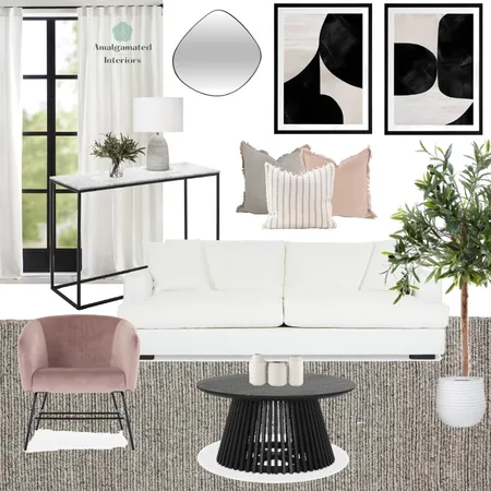 Contemporary Living - pops of pink Interior Design Mood Board by Amalgamated Interiors on Style Sourcebook