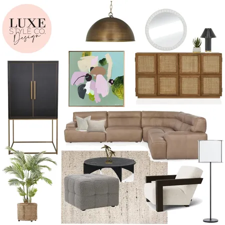 Contemporary Living Room Interior Design Mood Board by Luxe Style Co. on Style Sourcebook