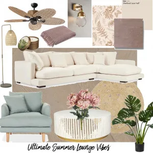 Ultimate Summer Lounge-Pink/Green/Neutral Interior Design Mood Board by Pink August Design Co on Style Sourcebook