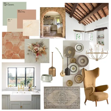 Modern Tuscan Farmhouse Interior Design Mood Board by Susanne Zintl on Style Sourcebook