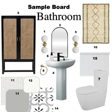 Sample Board-Bathroom Interior Design Mood Board by evaughan on Style Sourcebook