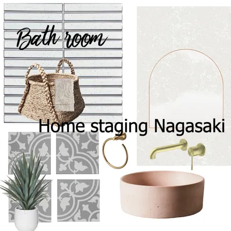 boho styled bath room Interior Design Mood Board by Homestaging Nagasaki on Style Sourcebook