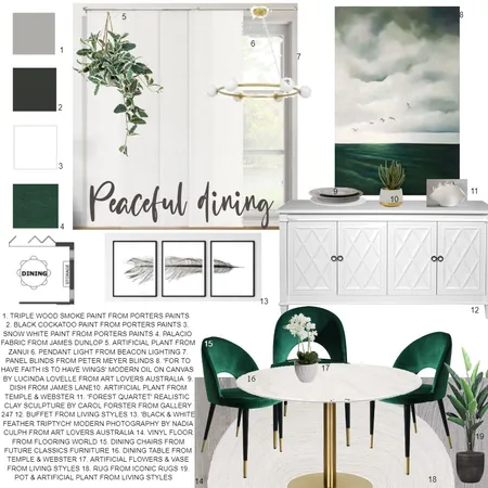 Dining Interior Design Mood Board by carwal on Style Sourcebook