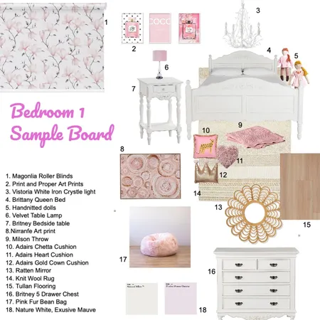 Bedroom 1 Interior Design Mood Board by kellyengst on Style Sourcebook