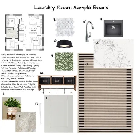 Laundry Room Sample Board Interior Design Mood Board by jenleclair on Style Sourcebook