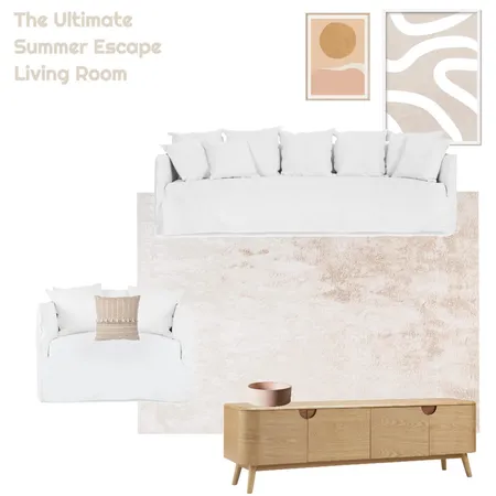 Ultimate Summer Escape Living Room Interior Design Mood Board by Lucinda Evans on Style Sourcebook