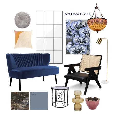 Art Deco Living Interior Design Mood Board by Alexandra Pace on Style Sourcebook
