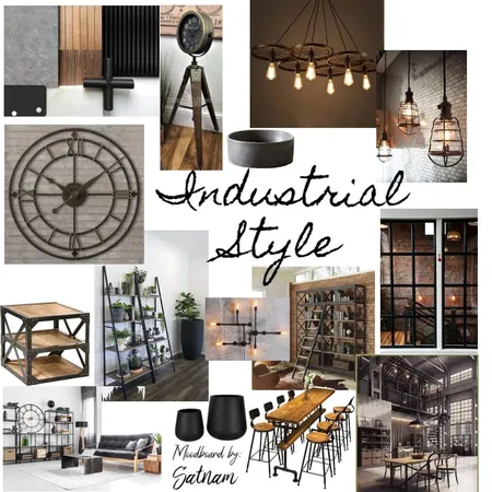 Industrial Style Moodboard Interior Design Mood Board by Satnam kaur on Style Sourcebook