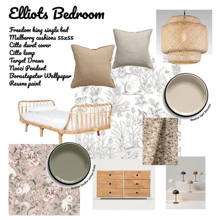 Elliots bedroom Interior Design Mood Board by Leigh Fairbrother on Style Sourcebook