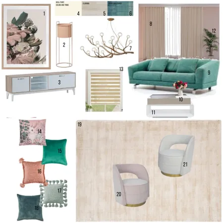 Split Complementary Lounge Interior Design Mood Board by ClC Interior Design on Style Sourcebook