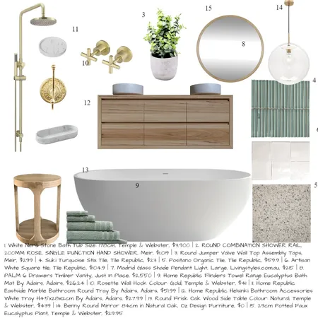 Australiana Bathroom Interior Design Mood Board by Jenbirks on Style Sourcebook