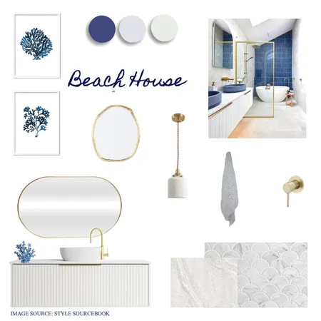 Coastal Bathroom Interior Design Mood Board by Lisa Salmon on Style Sourcebook