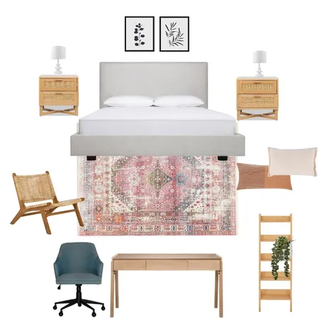 Bed and Office Interior Design Mood Board by Di Taylor Interiors on Style Sourcebook