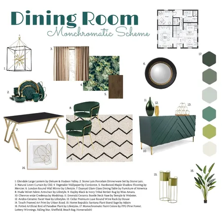 Monochromatic Dining Room Interior Design Mood Board by Lanaishar on Style Sourcebook