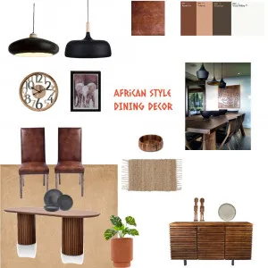 African Style Dining Decor Interior Design Mood Board by RSD Interiors on Style Sourcebook
