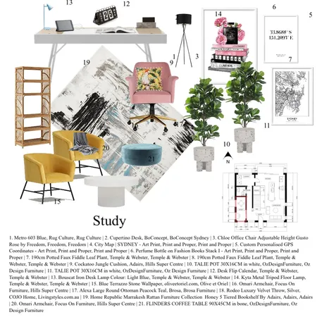 Study Moodboard Interior Design Mood Board by ShaHAUS on Style Sourcebook