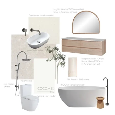 Wallarah Main Bathroom Interior Design Mood Board by KH Designed on Style Sourcebook