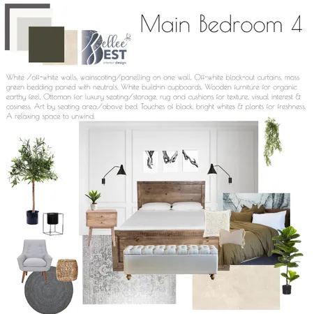 Kay Main Bedroom Interior Design Mood Board by Zellee Best Interior Design on Style Sourcebook