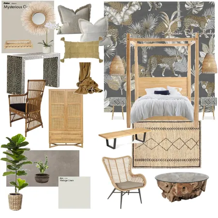 African Safari Lodge Interior Design Mood Board by pamoosthuizen on Style Sourcebook