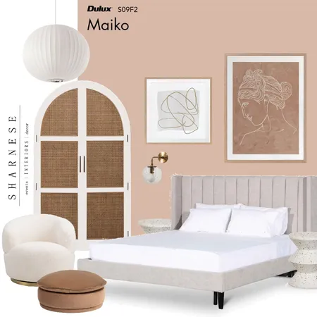 Warm Bedroom Interior Design Mood Board by jadec design on Style Sourcebook