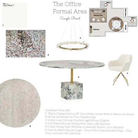 Module 12 - The Office Formal Area Interior Design Mood Board by Life from Stone on Style Sourcebook