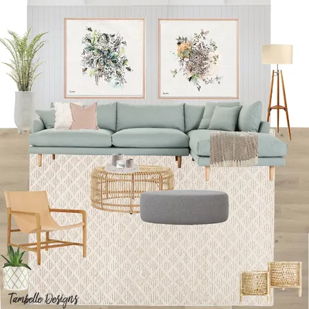 Summer Escape Living Room Interior Design Mood Board by TamaraBell on Style Sourcebook