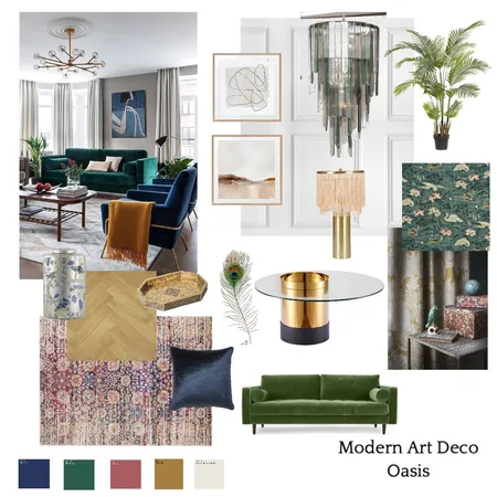 Modern Art Deco Oasis 2 Interior Design Mood Board by Anyuli on Style Sourcebook
