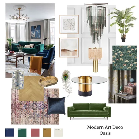 Modern Art Deco Oasis 2 Interior Design Mood Board by Anyuli on Style Sourcebook