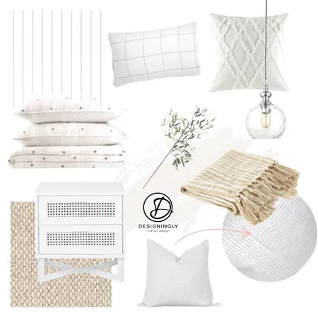 White Neutral Bedroom Interior Design Mood Board by Designingly Co on Style Sourcebook