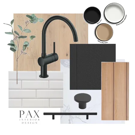 Accented Achromatic Kitchen Interior Design Mood Board by PAX Interior Design on Style Sourcebook