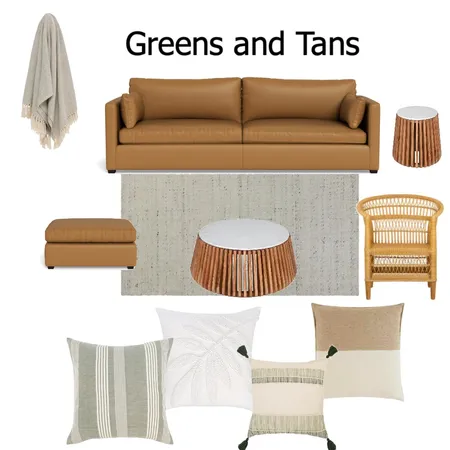 Greens and Tans Living Interior Design Mood Board by Di Taylor Interiors on Style Sourcebook