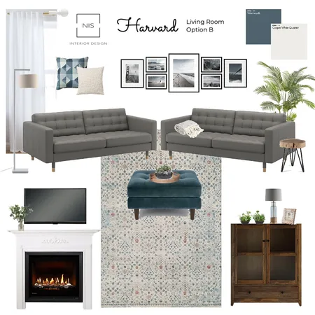 Harvard Living room (option B) Interior Design Mood Board by Nis Interiors on Style Sourcebook